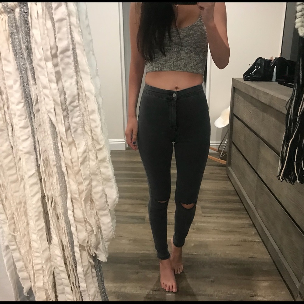 Topshop Joni high waisted rise skinny jeans 25